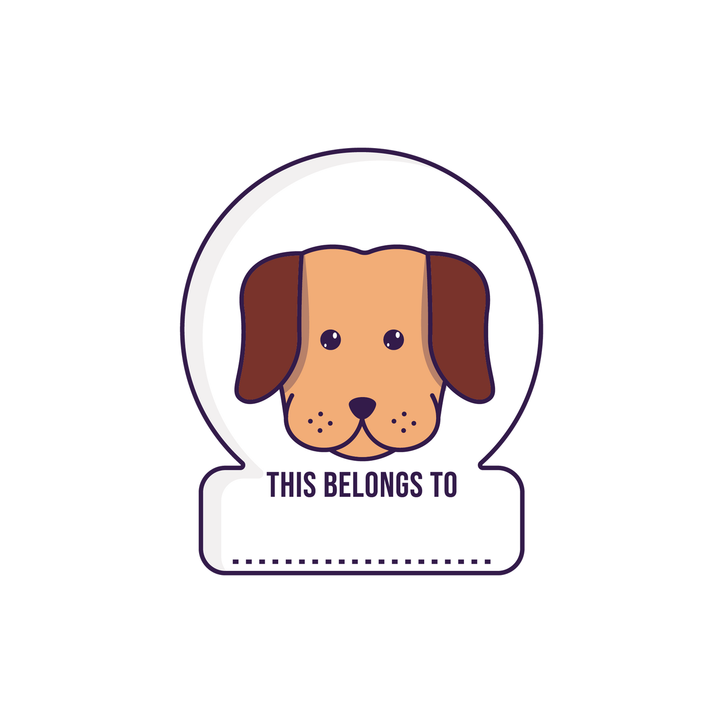 Removable Puppy Animal Name Tag Stickers: Personalised with adorable animal designs. Waterproof, wipeable & reusable. Ideal for Child Care, Early Learning, Kindergartens, Schools. Spark joy & prevent mix-ups!