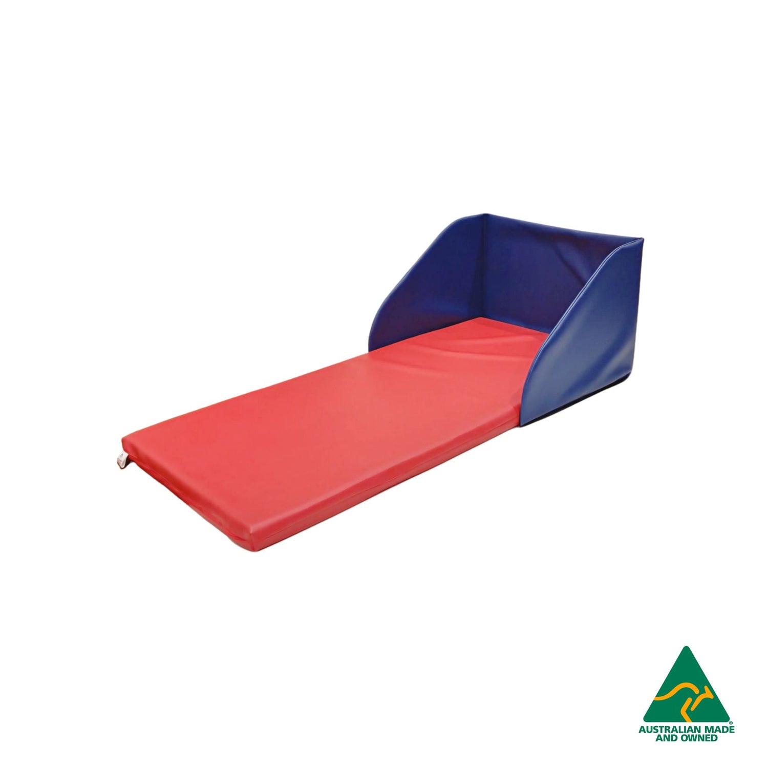 Navy Hello Comfy Child Care Sleep Mat Privacy Divider attached to sleep mat, made from waterproof PVC and foam, reduces distractions for naptime, Australian-made for daycare and child care centres