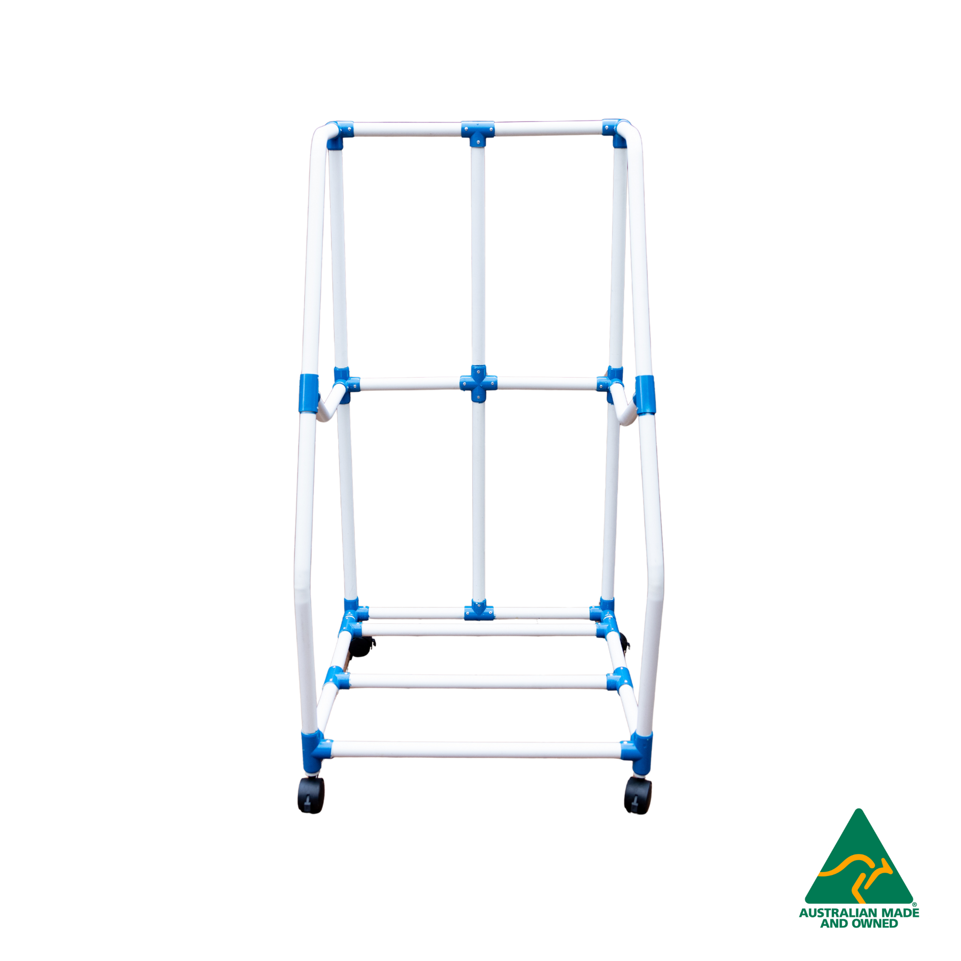Child Care Mat Storage Trolley: Australian-Made. Ideal for Busy Child Care, Early Learning, Kindergartens, Schools & Homes. Premium PVC construction. Organise up to 10 Sleep Rest Mats. Easy mobility & safety features. Compatible with Flat & Foldable Mats.