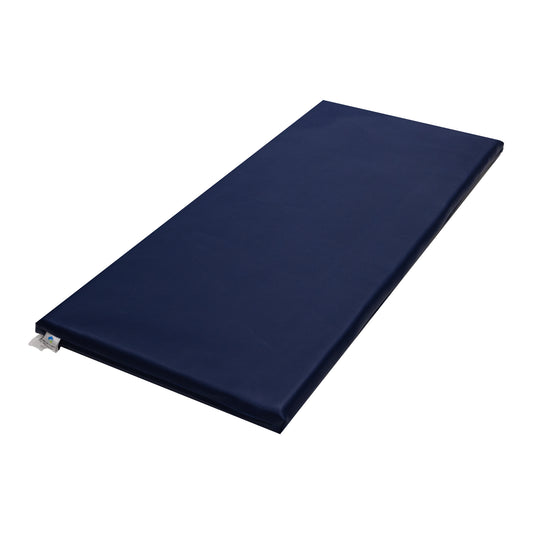 Navy Child Care Sleep Mat - Premium Australian-Made PVC Vinyl & Foam. Compliant with Safety Standard AS/NZS 8811.1:2013 Sleep surfaces – Test for firmness. Waterproof, durable, and safe. Available in a variety of colours. Ideal for child care centres, daycare, kindergartens, schools, and home use.