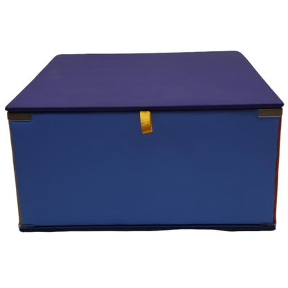 Customisable Toy Storage Box – Premium Australian-Made Vinyl & Soft-Touch Foam. Durable, waterproof, and flame-retardant with child-safe slow-closing hinges. Available in multiple colours for personalisation. Perfect for child care centres, schools, and home organisation