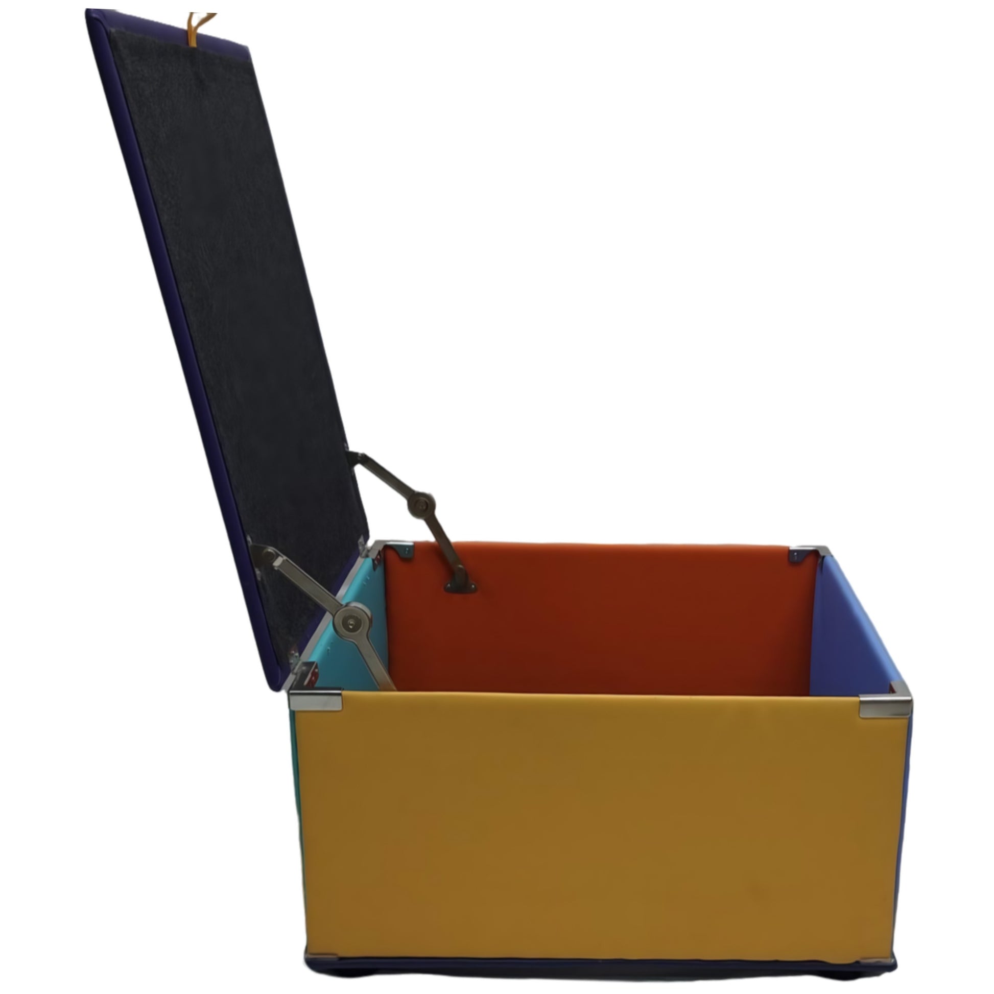 Customisable Toy Storage Box – Premium Australian-Made Vinyl & Soft-Touch Foam. Durable, waterproof, and flame-retardant with child-safe slow-closing hinges. Available in multiple colours for personalisation. Perfect for child care centres, schools, and home organisation