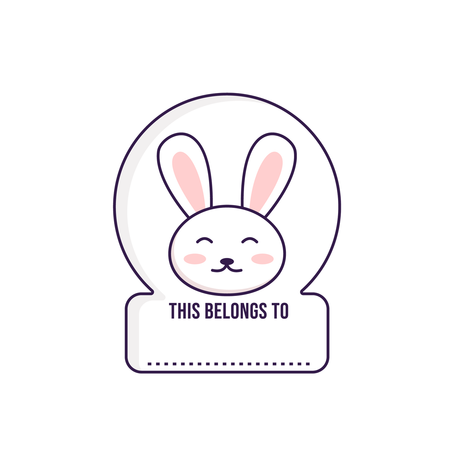 Removable Bunny Animal Name Tag Stickers: Personalised with adorable animal designs. Waterproof, wipeable & reusable. Ideal for Child Care, Early Learning, Kindergartens, Schools. Spark joy & prevent mix-ups!