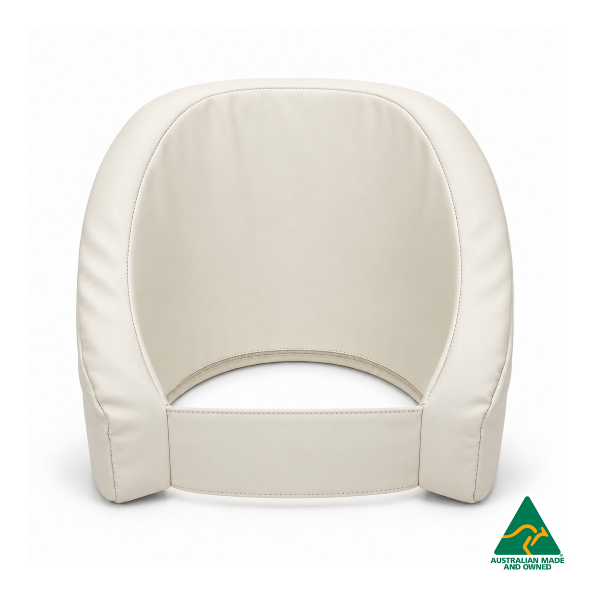 Front view of the Hello Comfy Child Care Cuddle Chair with its circular seat cushion removed, showing the foam chair backing and space for the detachable seat pad. Made in Australia for child care centres, kindergartens, schools and daycare environments.